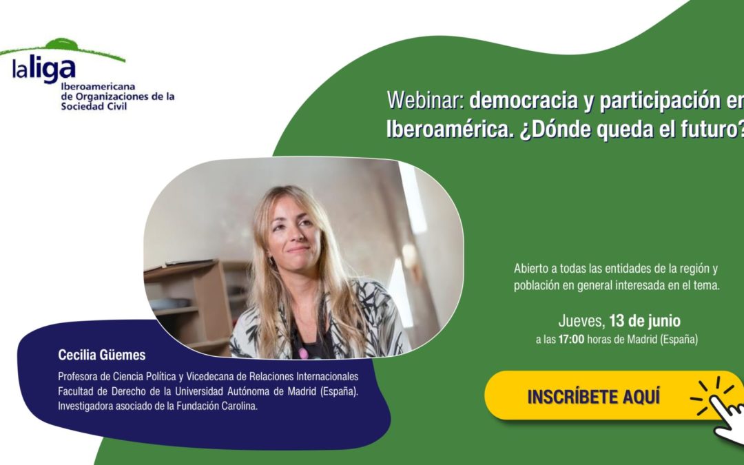 Webinar: «Democracia y Participación en Iberoamérica. ¿Dónde Queda el Futuro?».