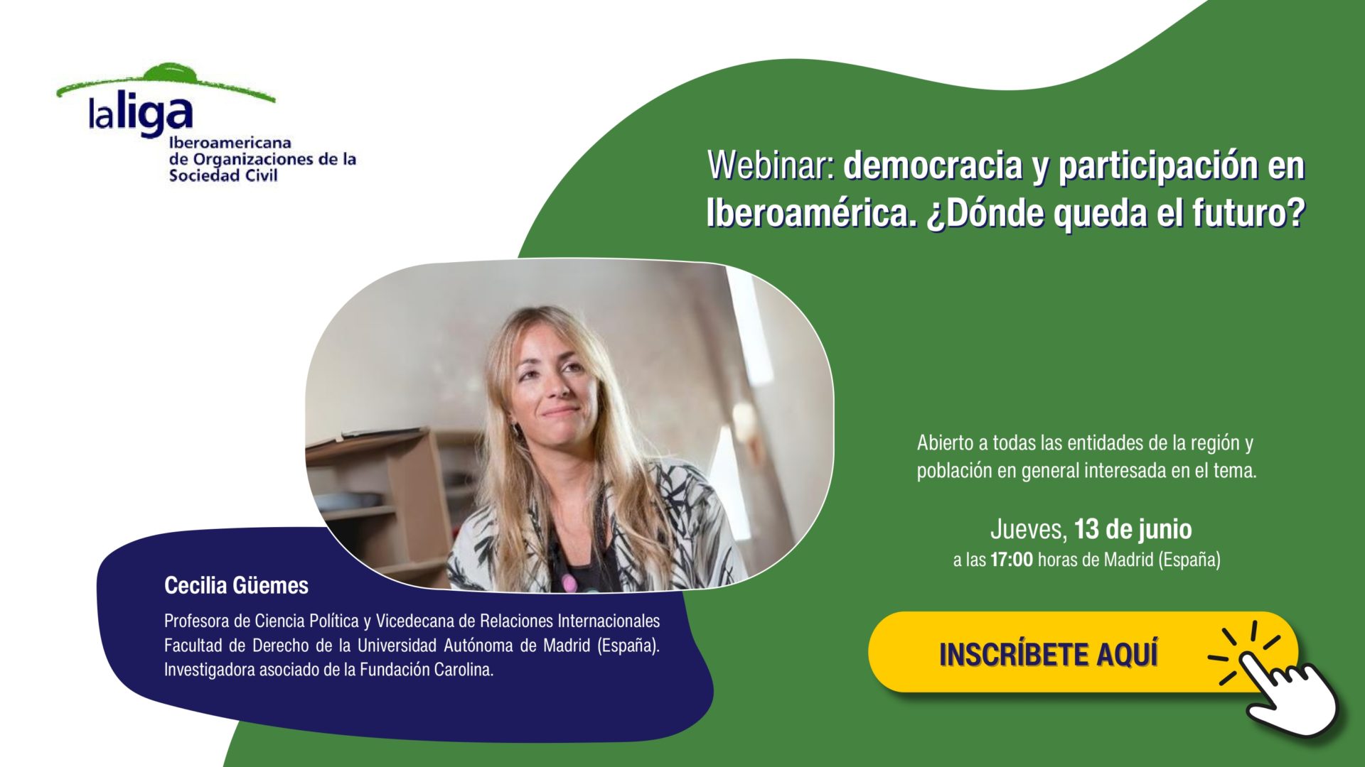 Webinar democracia y participacion en iberoamérica